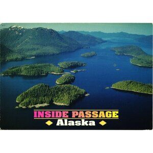 Inside Passage Alaska Postcard Scenic Landscape Art